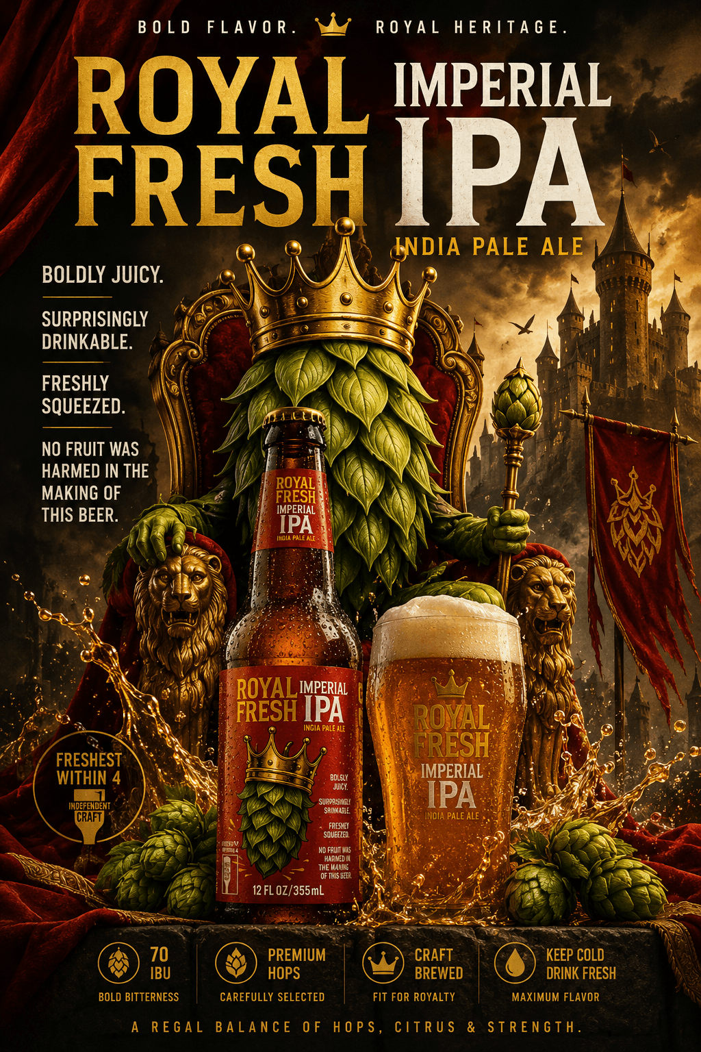 King Bud Beer Poster