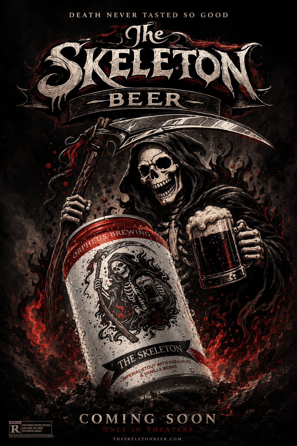 The Skeleton Beer Poster