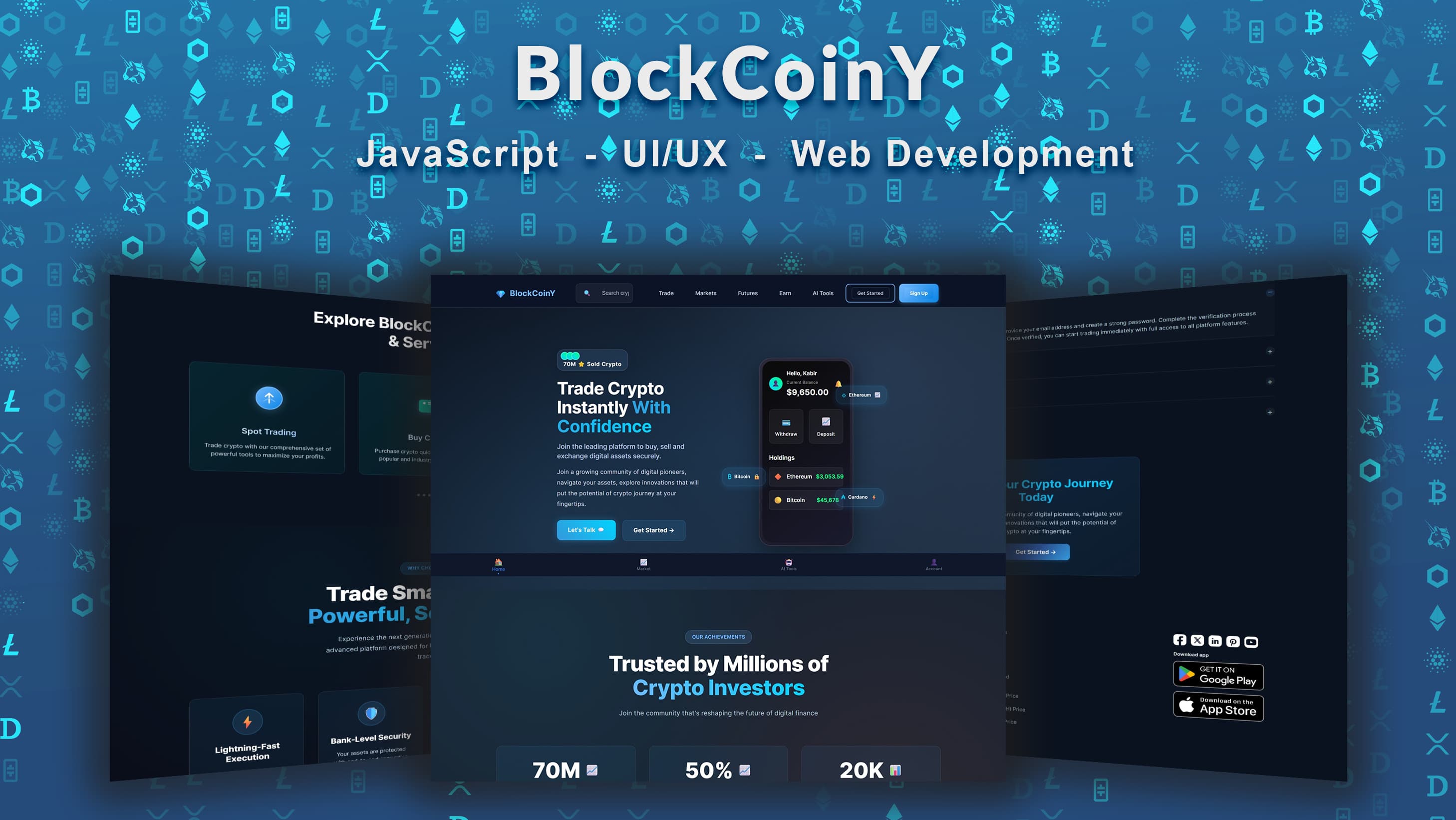 BlockChainY (UI and UX) HTML