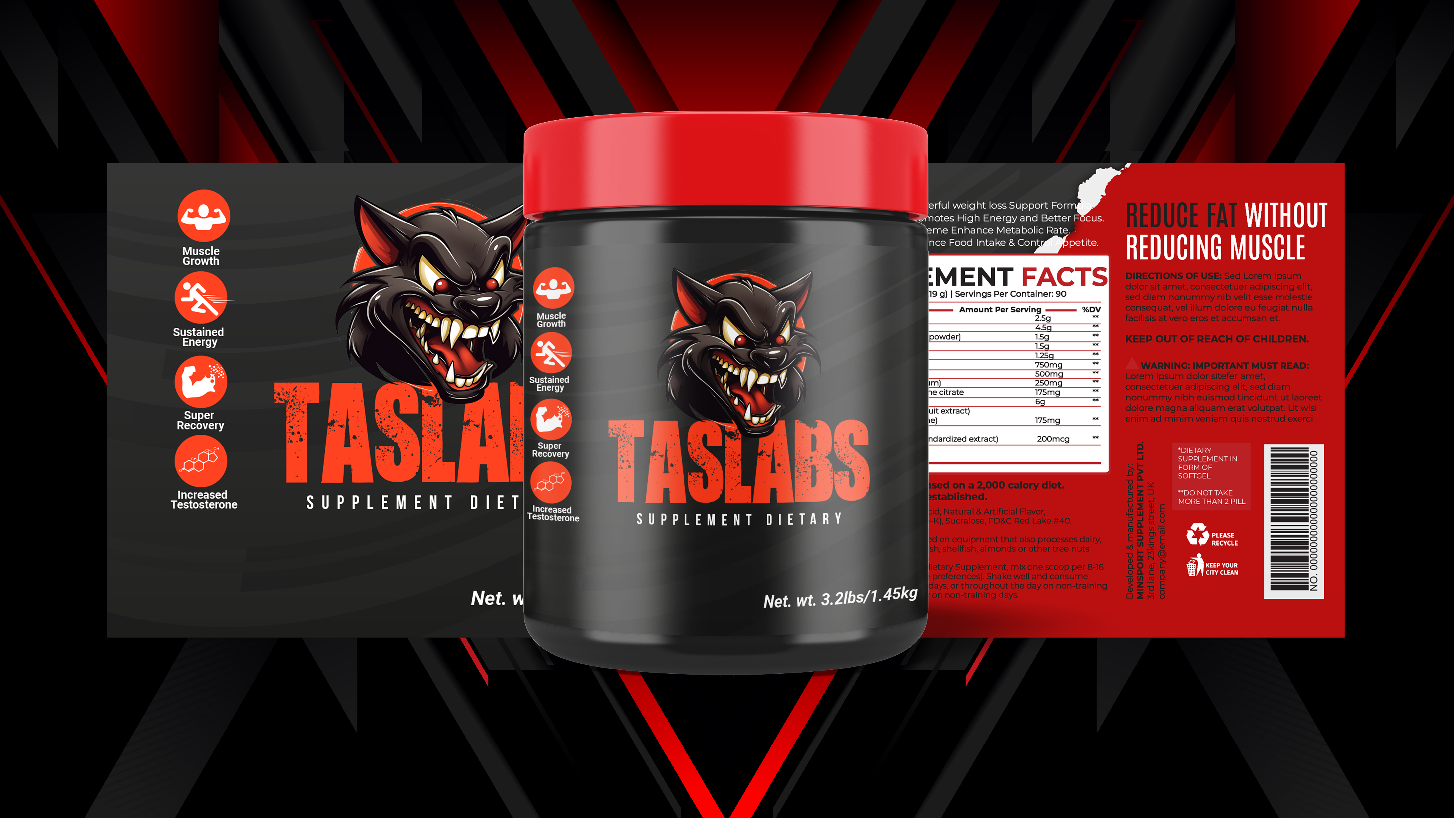 Supplement Labels design