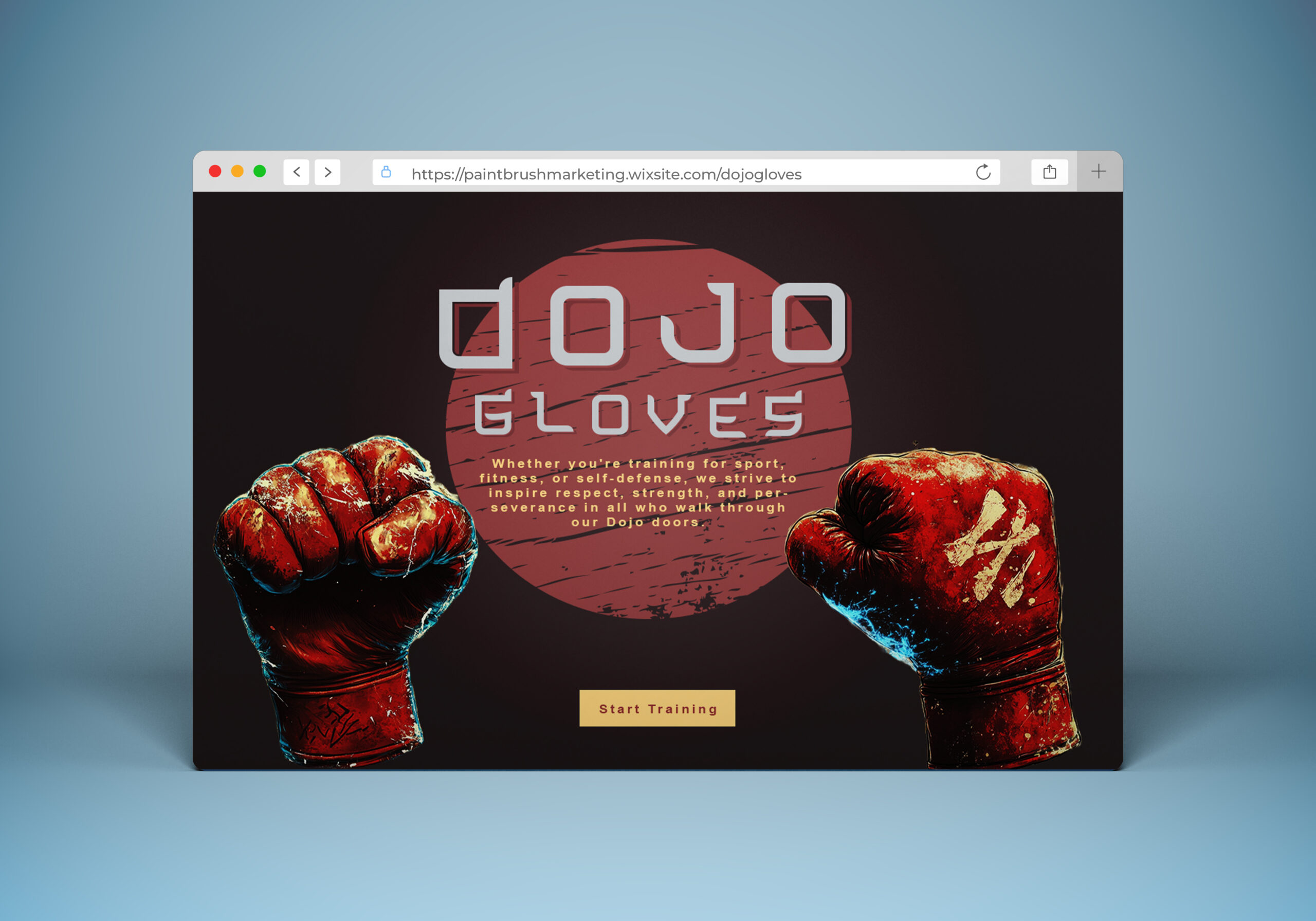 Dojo Glove website design preview