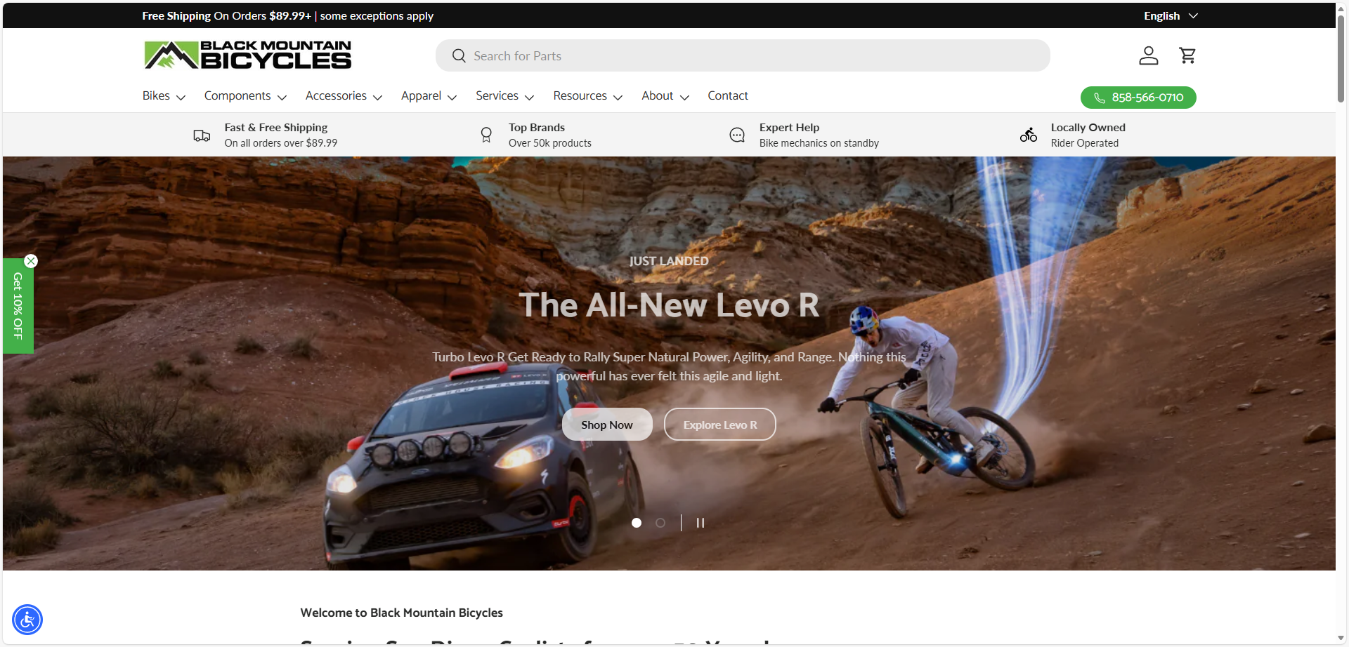 Black Mountain Bicycles website preview